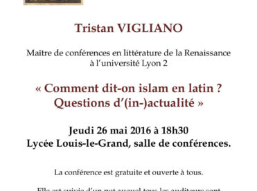 Comment dit-on "islam" en latin ? Questions d'(in-)actualité