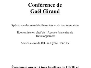 Conférence de Gaël Giraud