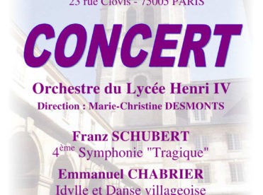 Concert de l’Orchestre du Lycée