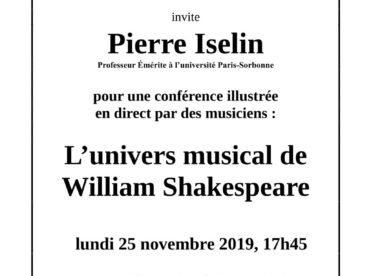 L’univers musical de William Shakespeare