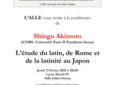 L'étude du latin, de Rome et de la latinité au Japon