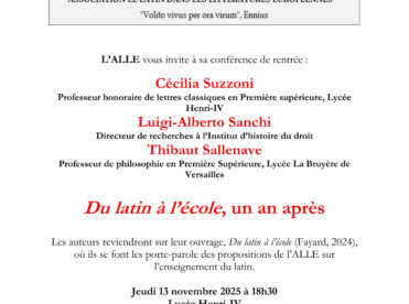 Du latin à l’école, un an après